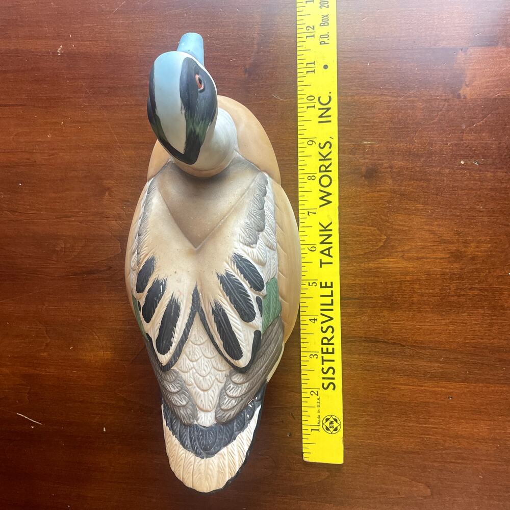 Vintage Royal Crown Porcelain Duck Decoy Figurine Hand Painted Signed J. Byron - Picture 7 of 9